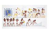 Brick-Making, from a Rare Record of Frescoes from Thebes, recorded 1819-1822 reproduction procédé giclée par Frederic Cailliaud