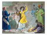 Talysh Shaman Dancing Around the Fire, from 'Il Costume Antico e Moderno' by Giulio Ferrario, 1819 Giclee Print by Angelo Biasioli