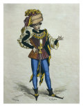 Young Elegant Man in 1480, Illustration from 'Costumes de Paris a travers les siecles' Giclee Print by Gerlier 