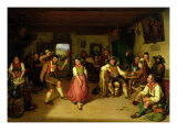 Target Shooting and Dancing in Oberbayern, 1841 Giclee Print by Kaspar Kaltenmoser