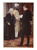 The Queen Listening to a Dispatch from the Front Giclee Print by Samuel Begg