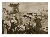 The Danes Coming Up the English Channel Giclee Print by Herbert Alfred Bone