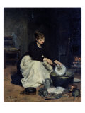 The Kitchen Maid Washing-Up reproduction procédé giclée par Victor Gabriel Gilbert