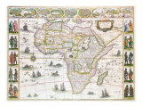 Africa Nova, c.1617 Giclee-trykk av Willem Blaeu
