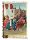 Entry into Paris of King Jean II Giclee Print by Jean Fouquet