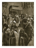 The Recess after Coronation of Richard II, Vigil of St. Kenelm, from 'The Illustrated London News' Reproduction procédé giclée par Amedee Forestier