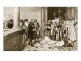 Charles V Entering a Monastery at St. Yuste Giclee Print by Joaquin Agrasot y Juan