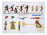 Archers of Army and Military Items, from a Rare Record of Frescoes from Thebes, recorded 1819-1822 reproduction procédé giclée par Frederic Cailliaud