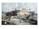 Coucy-le-Chateau, 1917 reproduction procédé giclée par Francois Flameng