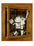 A Trompe l'oeil of an Open Glazed Cupboard Door, 1666 Giclée-Druck von Cornelis Norbertus Gysbrechts