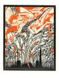 Poster with a Personification of Pollution, c.1920 Giclee Print by Sergei Vasil'evich Chekhonin