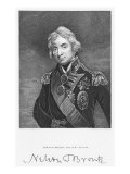 Portrait of Admiral Horatio Nelson with his Signature, engraved by John Cochran Giclee Print by John Hoppner