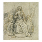 La Sainte Vierge et l'Enfant reproduction procédé giclée par Hans Holbein the Elder