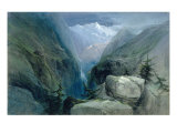 Mountain Landscape Giclee-trykk av Henry Bright