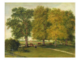 Herder with Cattle beneath Autumnal Trees, c.1821 Reproduction procédé giclée par Wilhelm Alexander Kobell