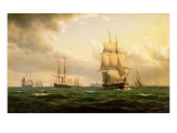 Shipping Off Elsinore Castle Giclee Print by Carl Emil Baagoe