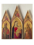 Madonna and Child with SS. Nicholas and Proculus, 1332 Giclee Print by Ambrogio Lorenzetti
