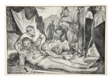 The Death of Beowulf, from 'Hero Myths and Legends of the British Race' by M.I. Ebbutt, 1910 reproduction procédé giclée par John Henry Frederick Bacon