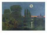 Total Eclipse of the Sun, Illustration from 'L'Univers et l'Humanite' by H. Kraemer Giclee Print by W. Kranz