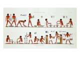Potters at Work, from a Rare Record of Frescoes from Thebes, recorded 1819-1822 reproduction procédé giclée par Frederic Cailliaud