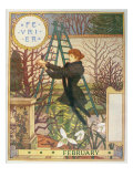February Giclee Print by Eugene Grasset