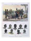 Slaves Carrying a Barrel and Black People from Different Nations reproduction procédé giclée par Jean Baptiste Debret