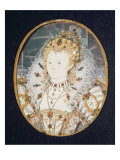 Queen Elizabeth I, c.1595-1600 reproduction procédé giclée par Nicholas Hilliard