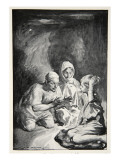 Havelock sat up surprised, from 'Hero Myths and Legends of the British Race' by M.I. Ebbutt, 1910 reproduction procédé giclée par John Henry Frederick Bacon