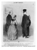 Series 'Les Bons Bourgeois', Marvellous to Have a Son who is a Lawyer, Illustration, 'Le Charivari' reproduction procédé giclée par Honore Daumier
