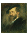 Portrait of the Artist Wilhelm Busch reproduction procédé giclée par Franz Seraph von Lenbach