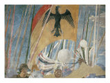 The Legend of True Cross, the Victory of Constantine at Battle of Milvian Bridge, detail of banner reproduction procédé giclée par Piero della Francesca 