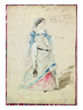 Costume Design for Mlle Madeleine Brohant Giclee Print by Eugene Giraud