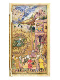 Ibrahim Khalil Praying Within a Circle of Blazing Logs, from the Hadiqat Al-Haqiqat Reproduction procédé giclée par Jaganath 