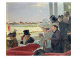 Horseracing, 1902 Giclee Print by Peter Alexandrovich Nilus