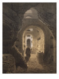Catacombs of San Calixto in Rome, Illustration from the Album 'Rome Dans Sa Grandeur', 1870 Giclee Print by Felix Benoist