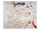 Copy of Catalan Map of Europe, North Africa and the Middle East Giclee Print by Abraham Cresques