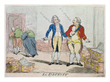 Le Deficit, 1788 reproduction procédé giclée par Isaac Cruikshank