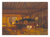 The Cow Shed Giclee Print by Jean Louis van Kuyck