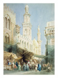 The Sharia El Gohargiyeh, Cairo Giclee-trykk av William Henry Bartlett The Sharia El Gohargiyeh, Cairo Giclee-trykk av William Henry Bartlett