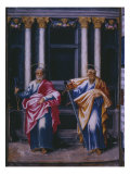 St. Peter and St. Paul, from a Facsimile of the Breviary of King Philip Ii of Spain, 1569 Giclee Print by Julian Fuente del Saz