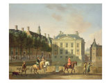 The Mauritshuis from the Langevijverburg, the Hague, with Hawking Party in the Foreground Giclee Print by Gerrit Adriaensz Berckheyde