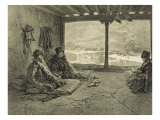 Sharia Lecture at Khosrakh, Dagestan, engraved by Adolphe Mouilleron Giclee Print by Grigori Grigorevich Gagarin