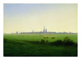 Meadows near Greifswald Reproduction procédé giclée par Caspar David Friedrich