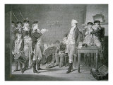 Major John Andre, the British Officer Hanged for Spying in 1780, Hears the Death Warrant Giclee Print by Alonzo Chappel