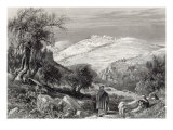 The Mount of Olives, from Mount Zion, engraved by S. Bradshaw Reproduction procédé giclée par Harry Fenn