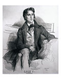 Portrait of Franz Liszt Giclee Print by Achille Deveria