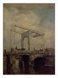 A Drawbridge in a Dutch Town, 1875 Giclee Print by Jacob Henricus Maris