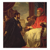 Michelangelo and Pope Julius II Giclee Print by Anastasio Fontebuoni