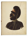 Cobbawn Wogi, Native Chief of Port Stephen, 1820 Giclee Print by Richard Browne