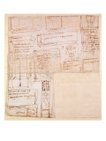 Sketch of Marble Blocks for Statues with Notes reproduction procédé giclée par Michelangelo Buonarroti 
